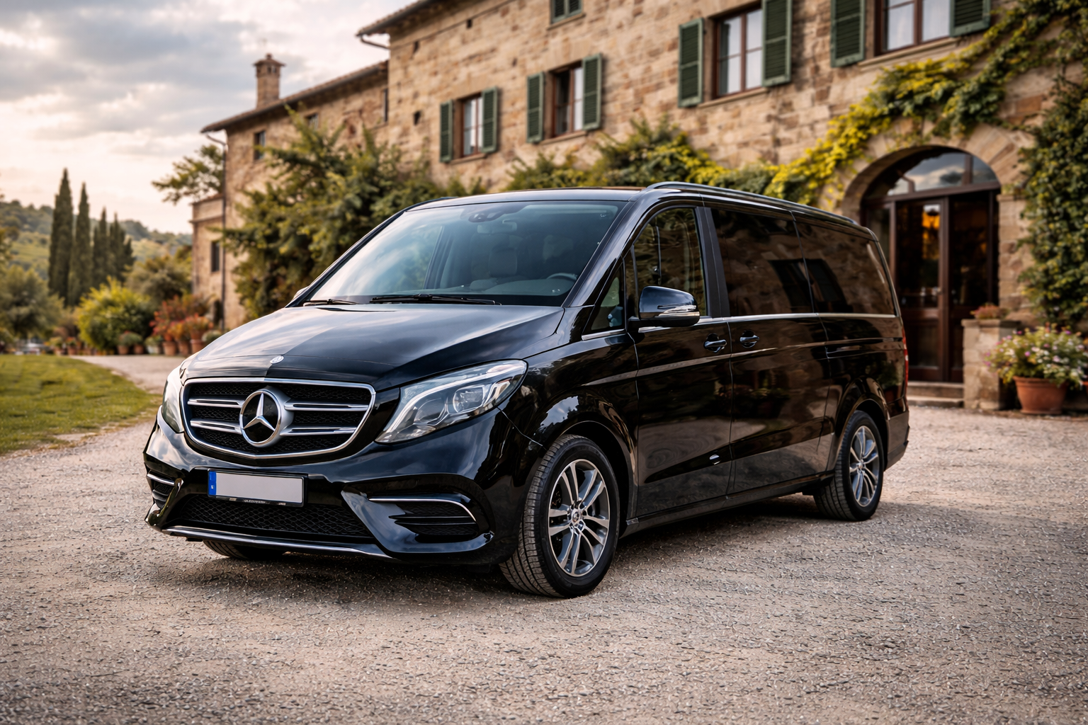 Mercedes V-Class van for private Chianti wine tour from Florence