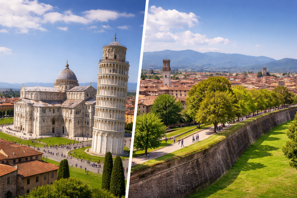 Pisa Lucca day trip from Florence Pisa and Lucca day trip from Florence with private driver in Tuscany